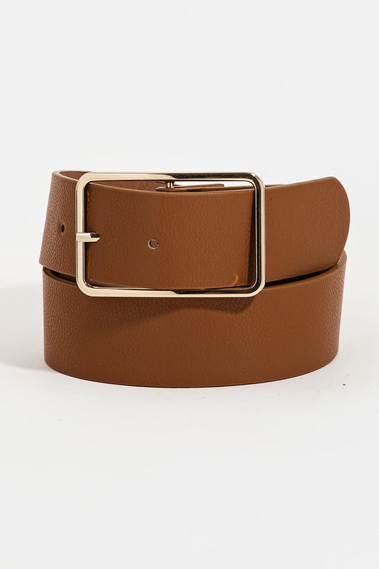 Faux Leather Cutout Belt