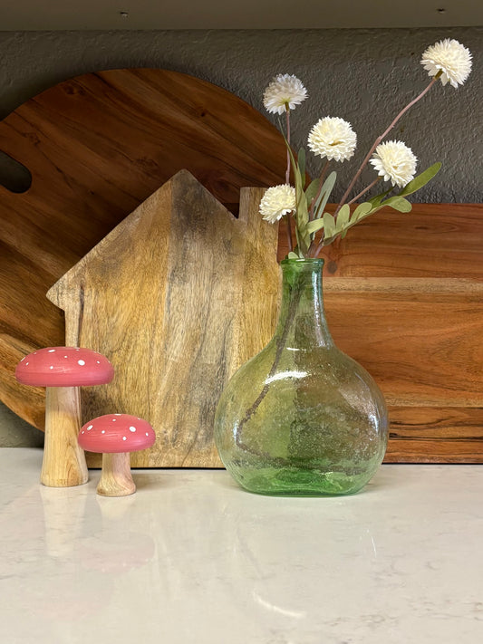 Sunny Kitchen - Green Vase + Coral Mushrooms