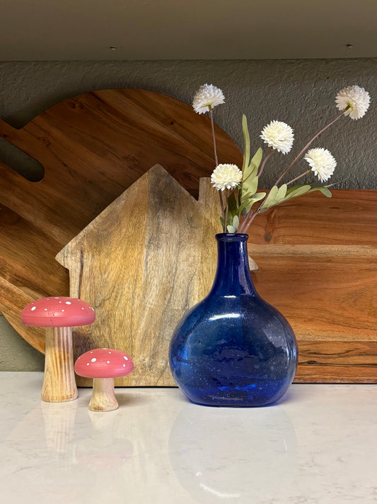 Sunny Kitchen - Blue Vase + Coral Mushrooms