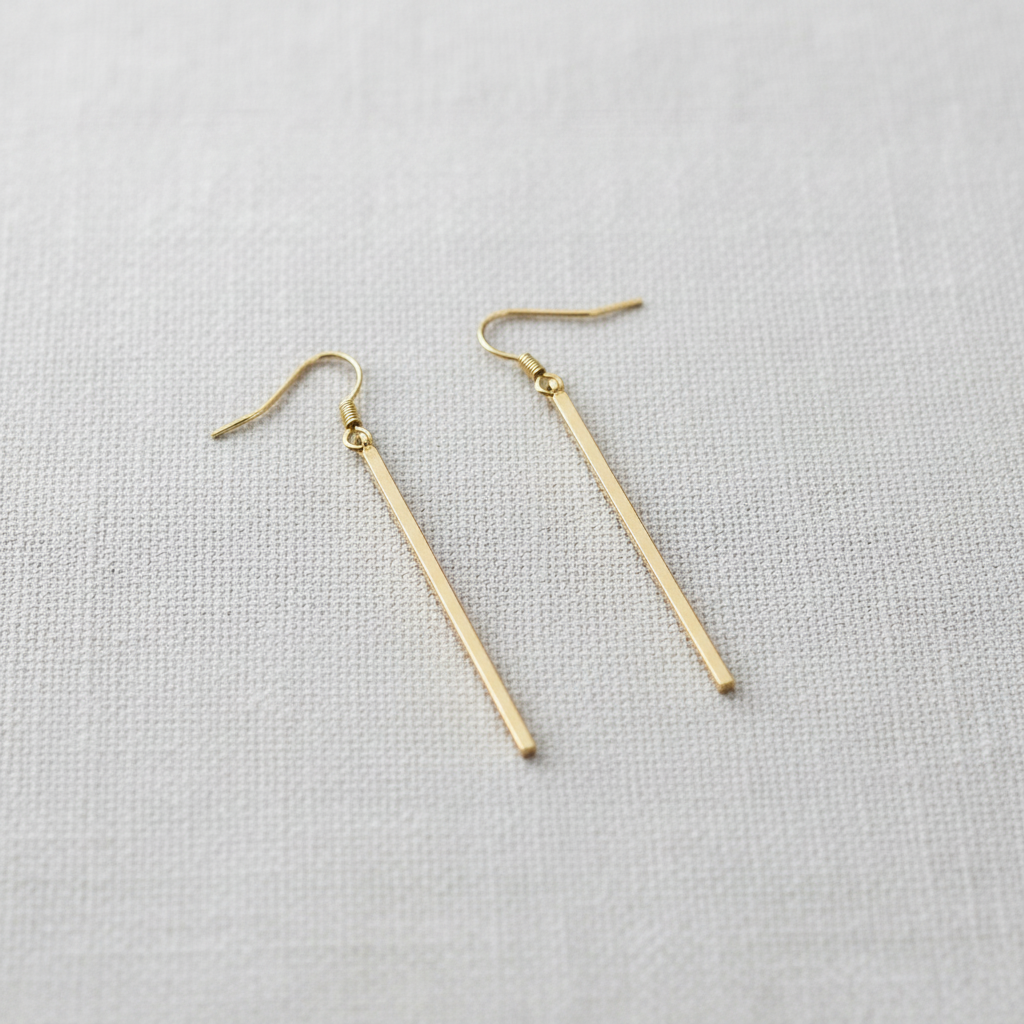 Geometric Line Drop Earrings