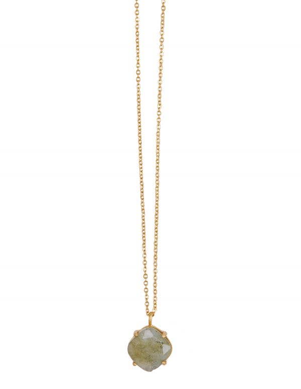 Gemstone Necklace - Large Black Quartz Pendant