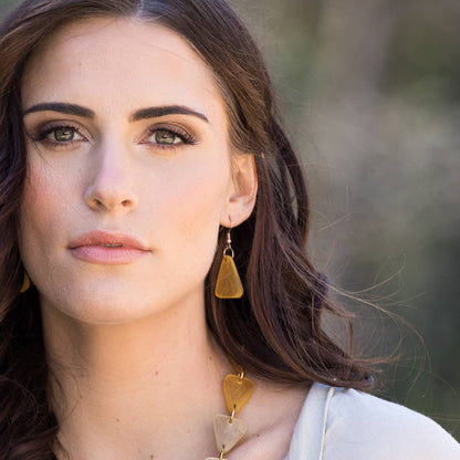 Omala Citrus Sunshine Collection Earrings -Rounded Triangles
