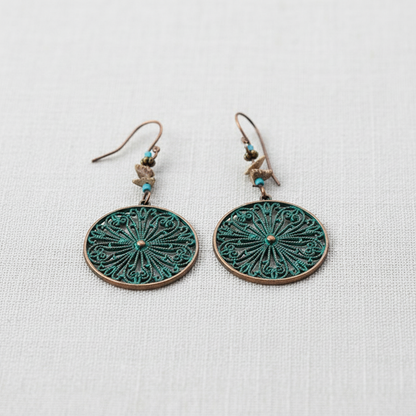 Bohemian Geometric Hollow Drop Earrings