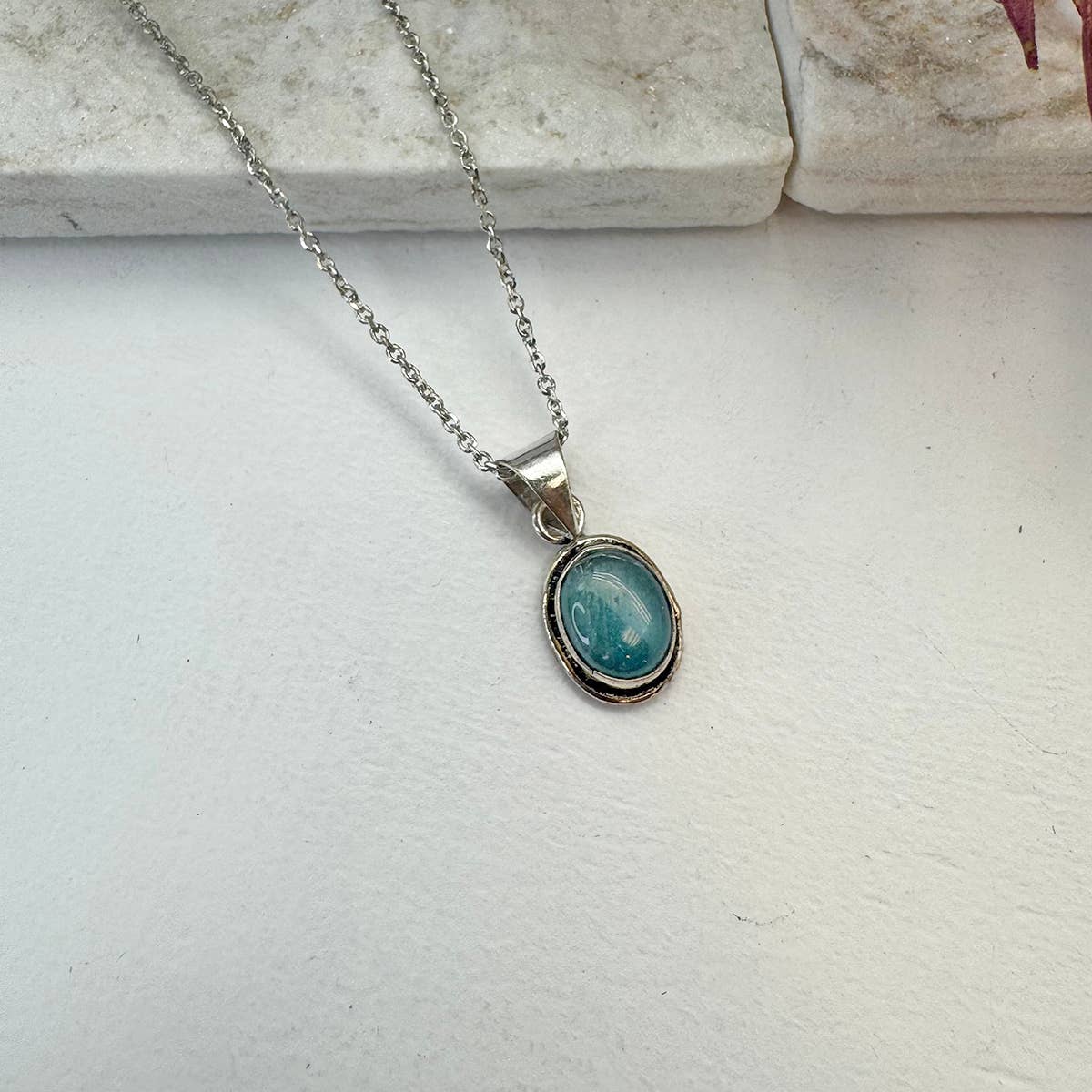 Handcrafted Semiprecious Necklace - Apatite