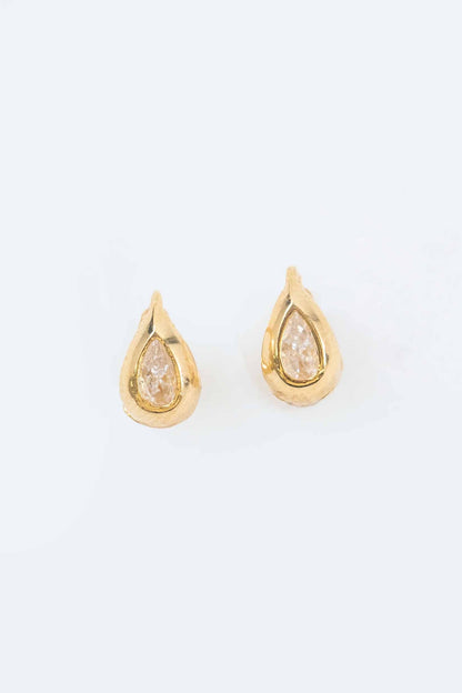 Gem Mini Huggie Hoop Earrings | Gold