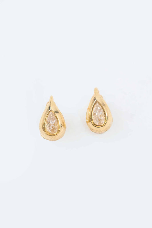 Gem Mini Huggie Hoop Earrings | Gold