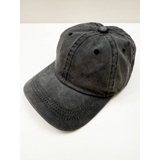Black Classic Washed Baseball Cap
