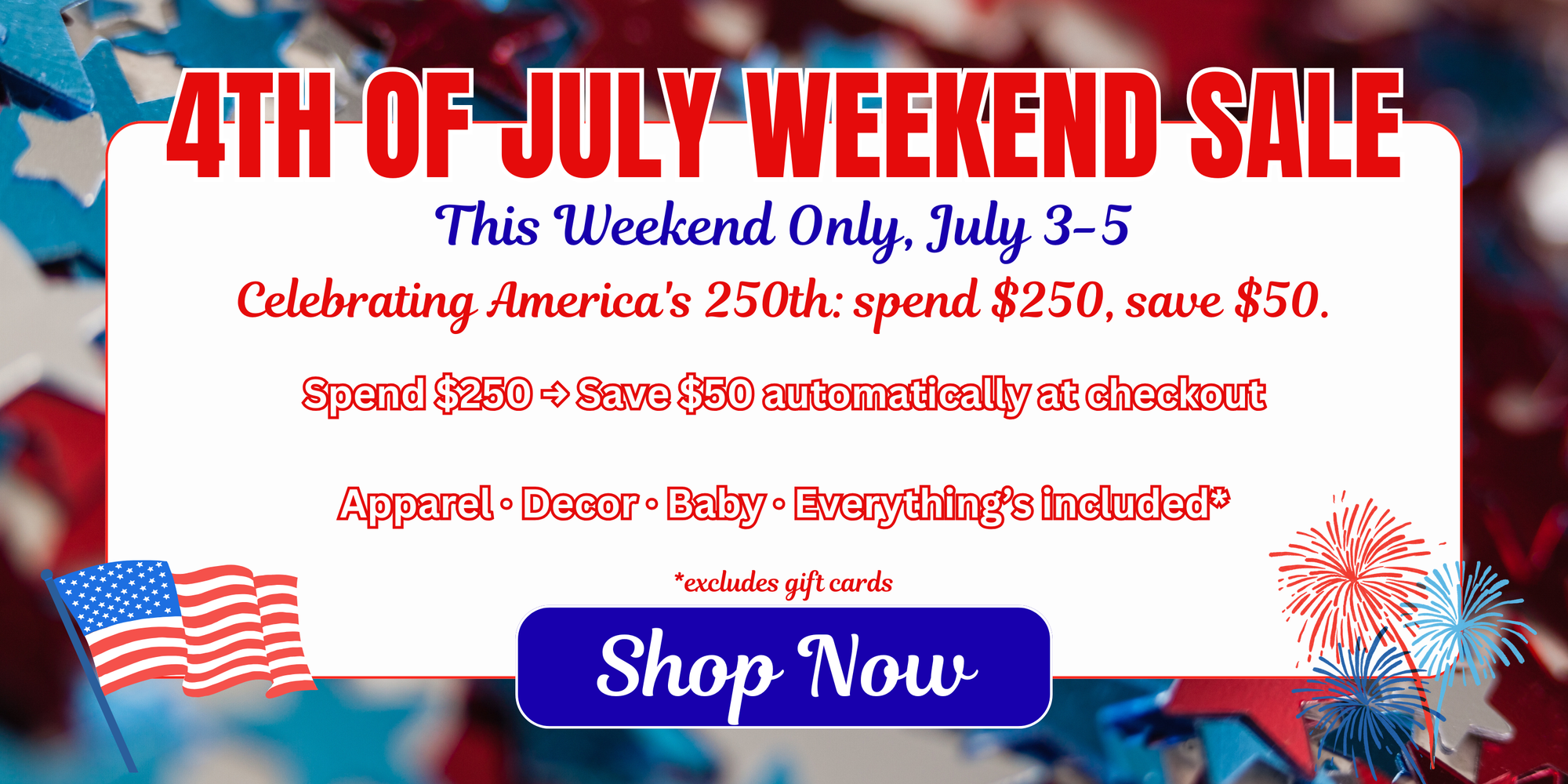 shop our 4th of july sale event