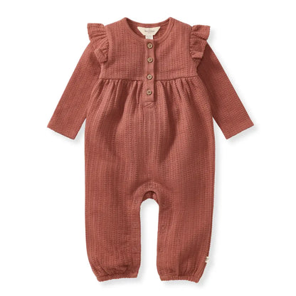Girls Dotted Rib Jumpsuit