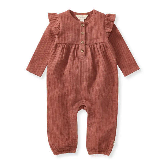 Girls Dotted Rib Jumpsuit