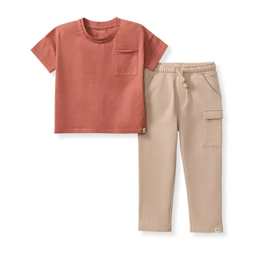 Boys Drop Shoulder Tee Set