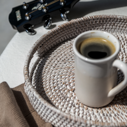 Round Rattan Decorative Tray