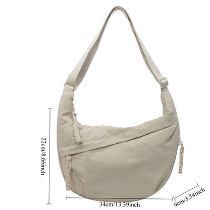 Beige Crossbody Dumpling Bag