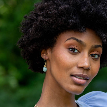 Amazonite Jasper Teardrop Earrings