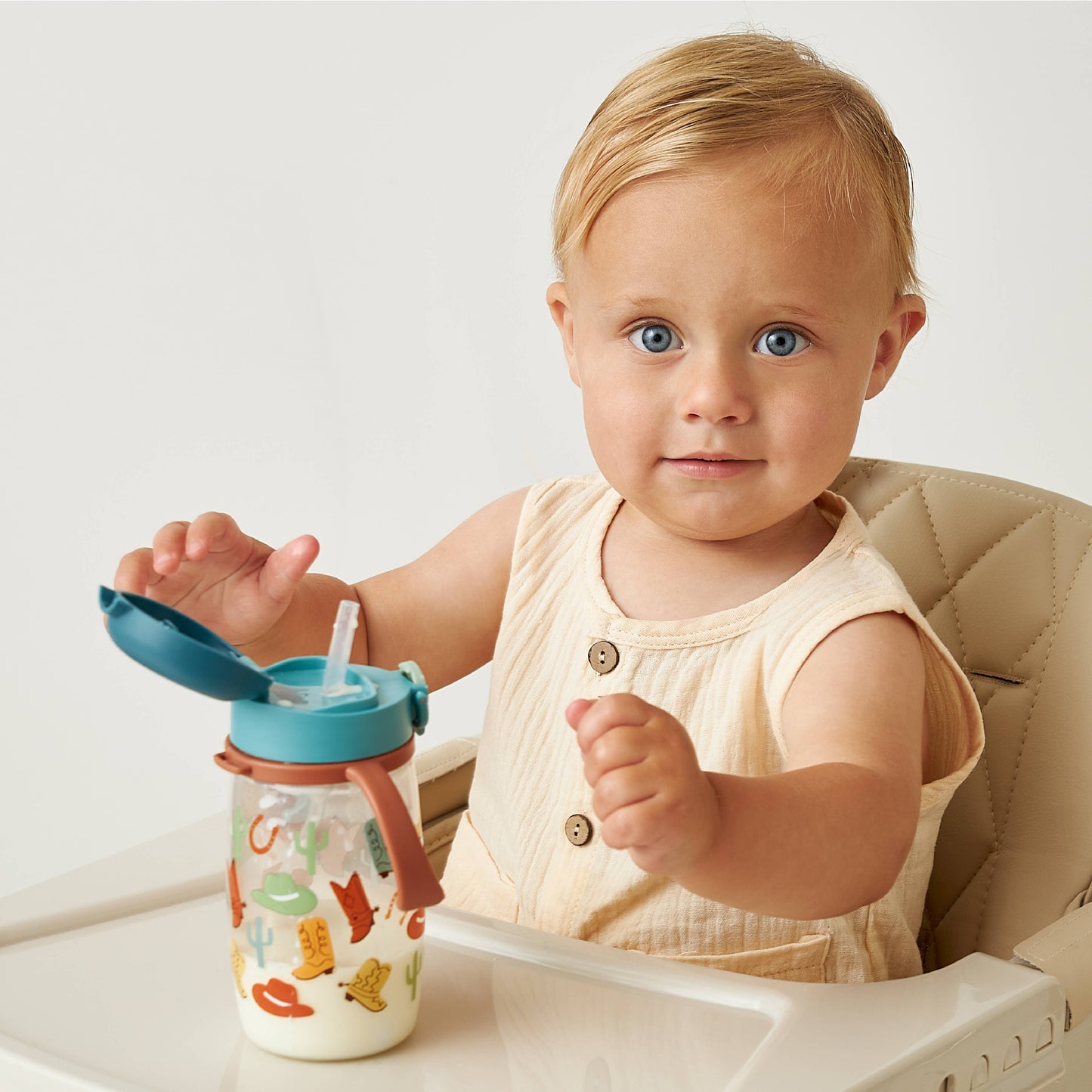 Straw Cup With Snap-Close Lid