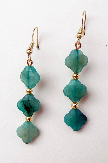 Turqouise Clover Earrings - Terra Cottage