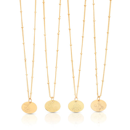 Birth Month Flower Necklace