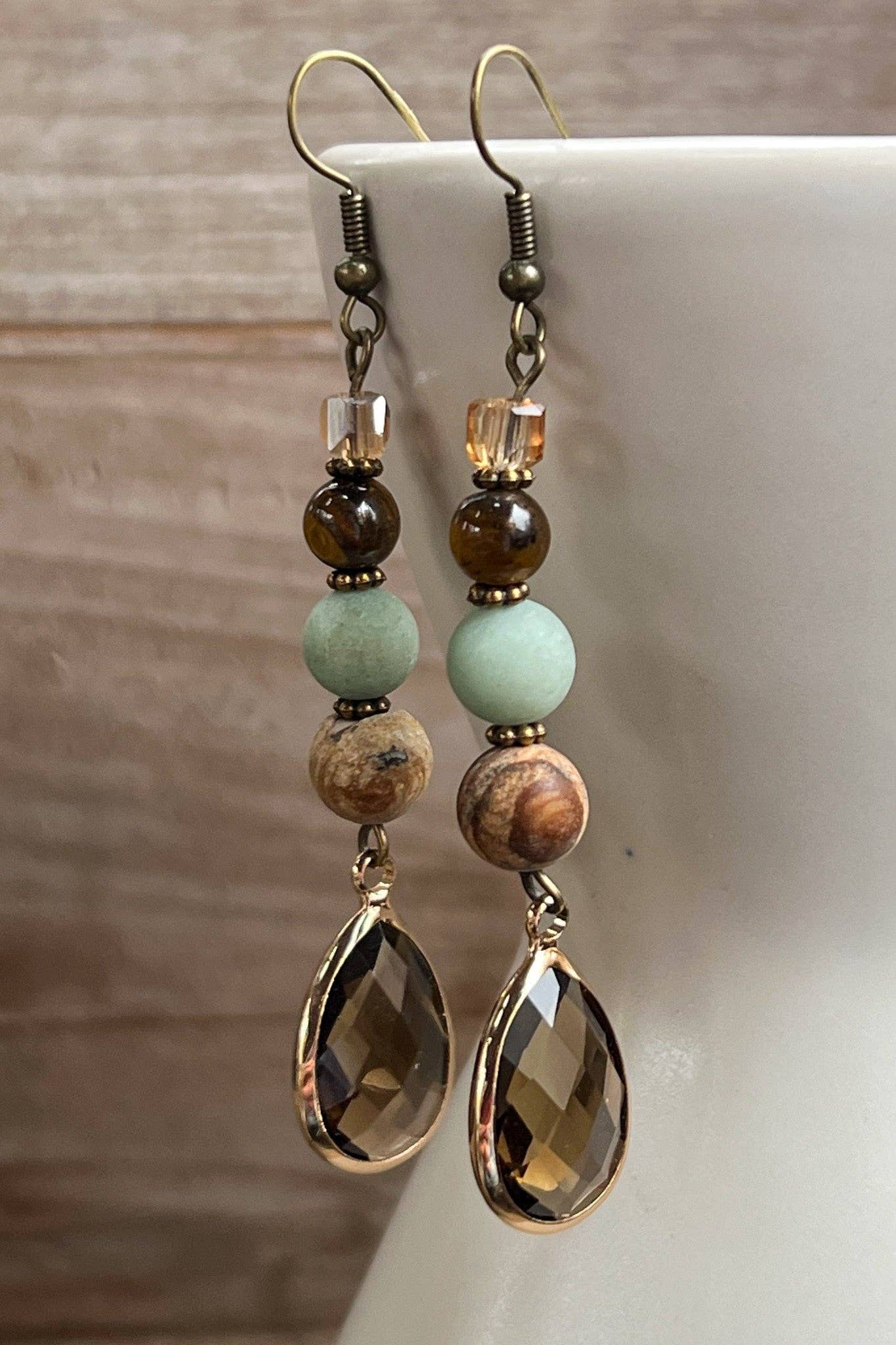 Louise Earrings Amazonite - Terra Cottage