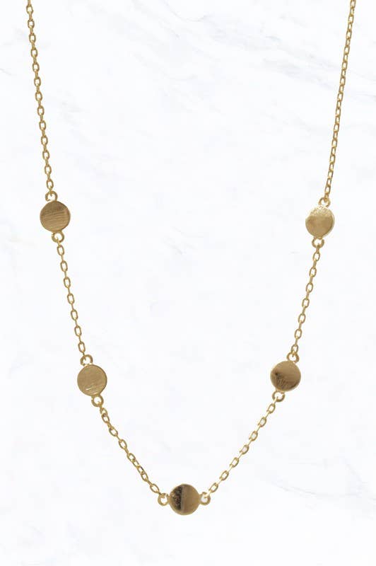 Textured Coin Chain Necklace