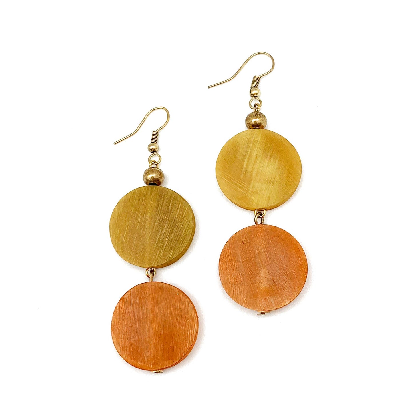 Omala Citrus Sunshine Collection Earrings - Two Discs