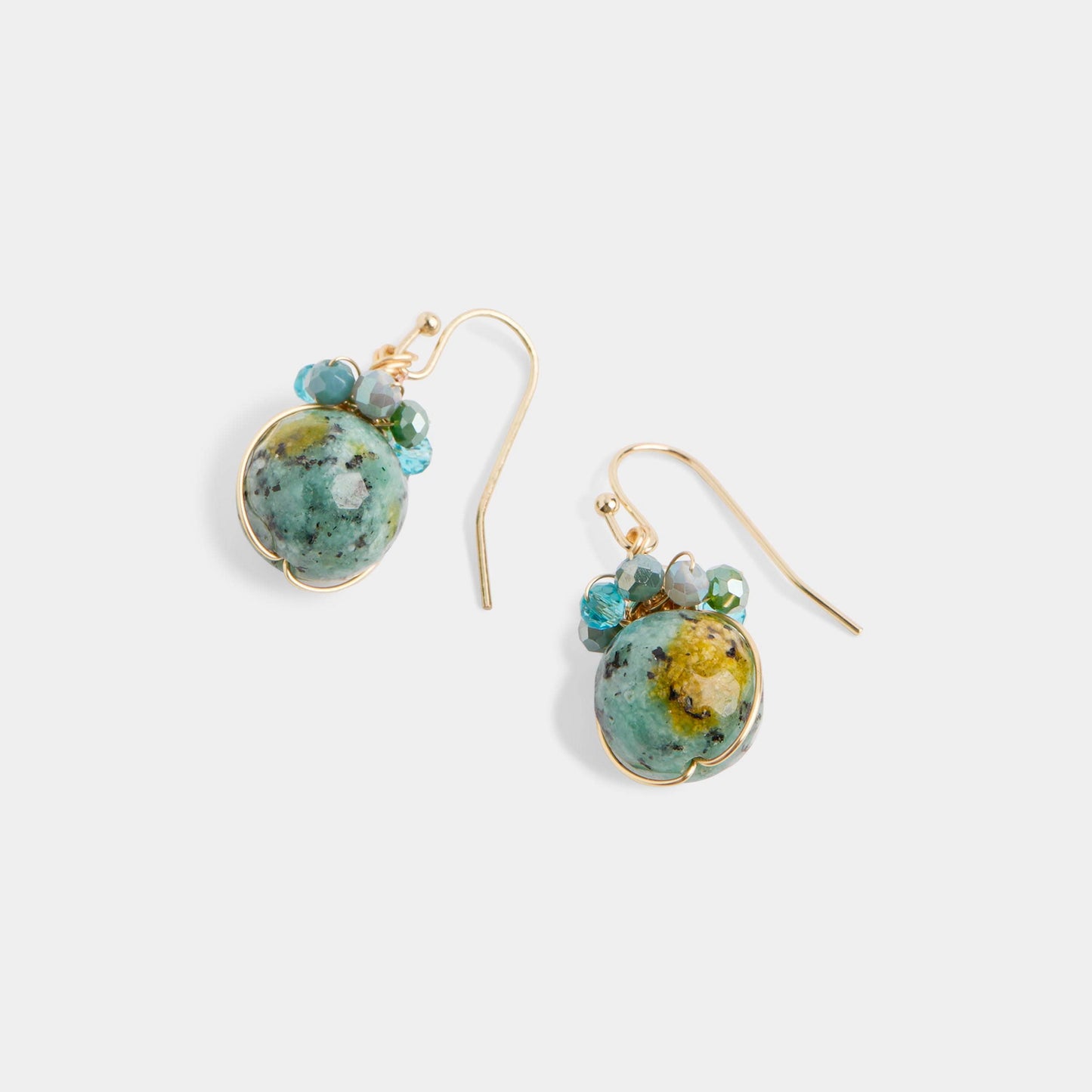 Turquoise Stone Dangle Earrings