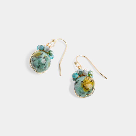 Turquoise Stone Dangle Earrings