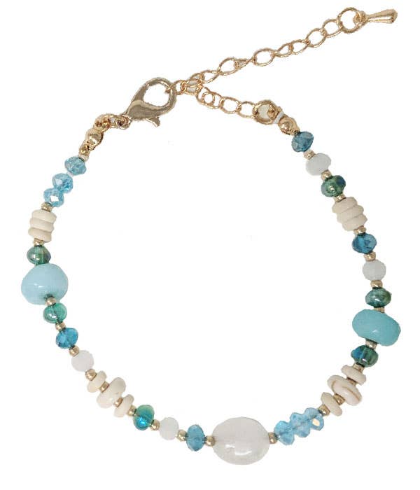 Stone and Bead Eclectic Bracelet