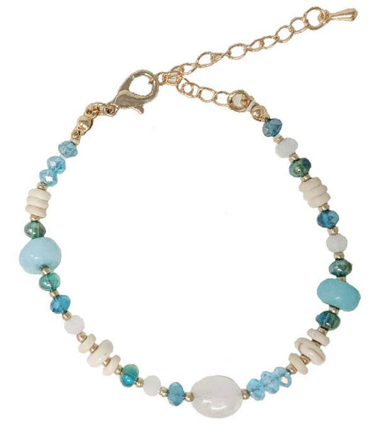 Stone and Bead Eclectic Bracelet