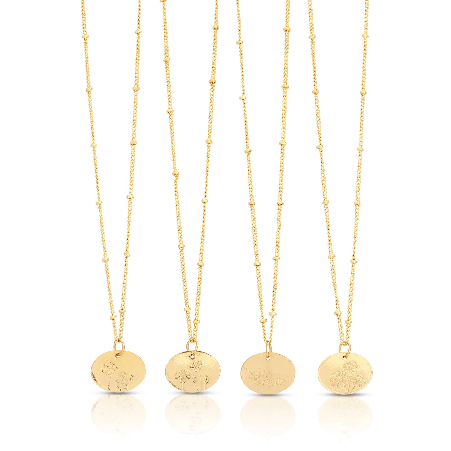 Birth Month Flower Necklace