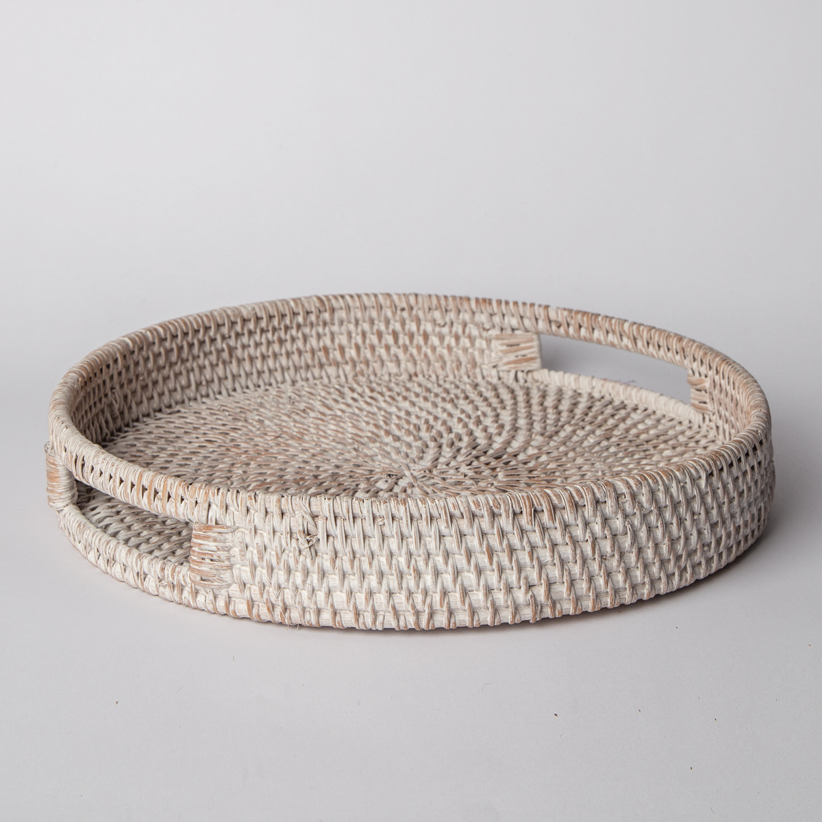 Round Rattan Decorative Tray