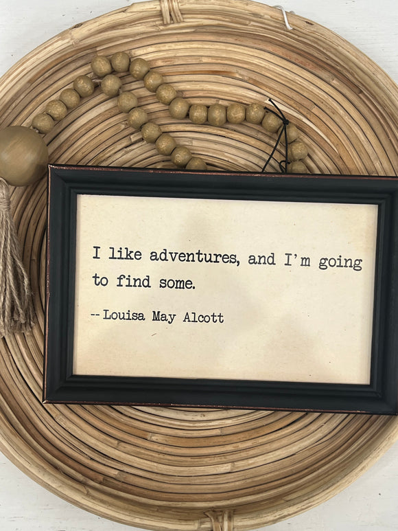 Framed Wall Quote - Louisa May Alcott