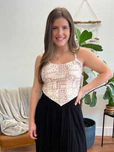 Ivory Bandana Strappy Halter Top
