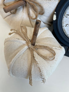 8" Canvas Stuffed Pumpkin