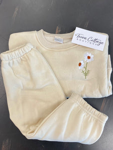 Daisy Embroidered Baby Sweatsuit