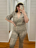 Sage Paisley Jumpsuit