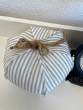 8" Striped Stuffed Pumpkin