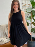 Black Jersey Swing Dress