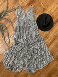 Day Trip Black Gingham Midi Dress