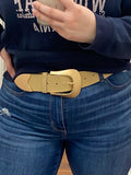 Ivory Classic Buckle Belt