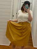 Caramel Smocked Skirt