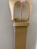 Ivory Classic Buckle Belt