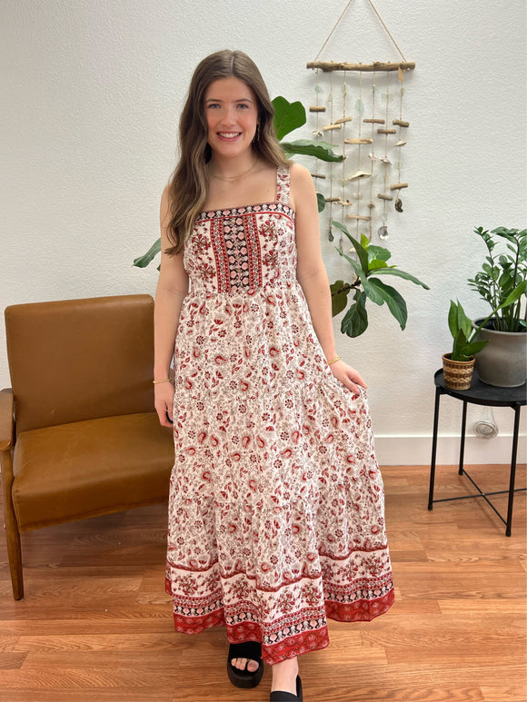 Paisley Floral Maxi Dress