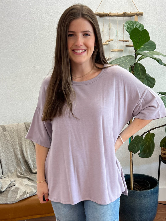 Lilac Super Soft Oversized Tee