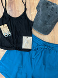 Black Cropped Twist Cami