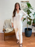 Off White Cotton Beachside Blouse