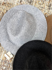 Grey Wool Felt Hat