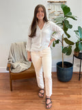 Off White Cotton Beachside Blouse