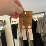 Blush Botanical Clay Earrings