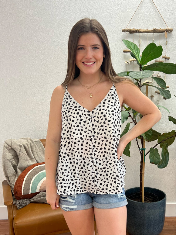 Off White Brushstroke Cami
