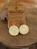 Sand Braided Straw Earrings
